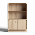 Wooden storage cabinet with two shelves and two doors 80 x 40 x 120cm
