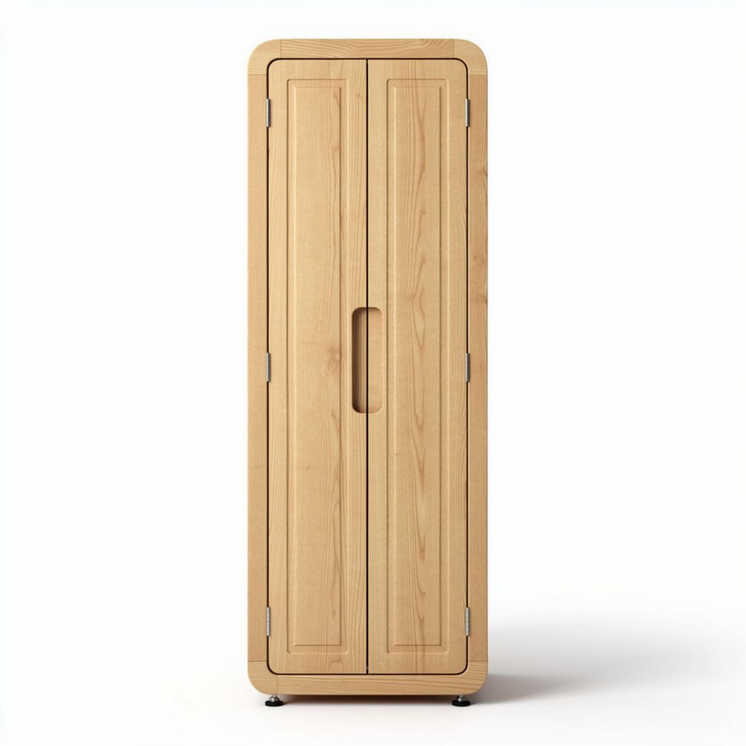 Wooden storage cabinet with double doors for home organization 40 x 80 x 180cm