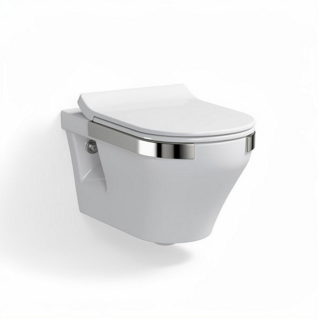 Wall-mounted toilet bowl with sleek design and durable ceramic construction 36 x 54 x 39cm