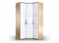 Corner wardrobe with white and wood finish dimensions 80 x 40 x 200cm